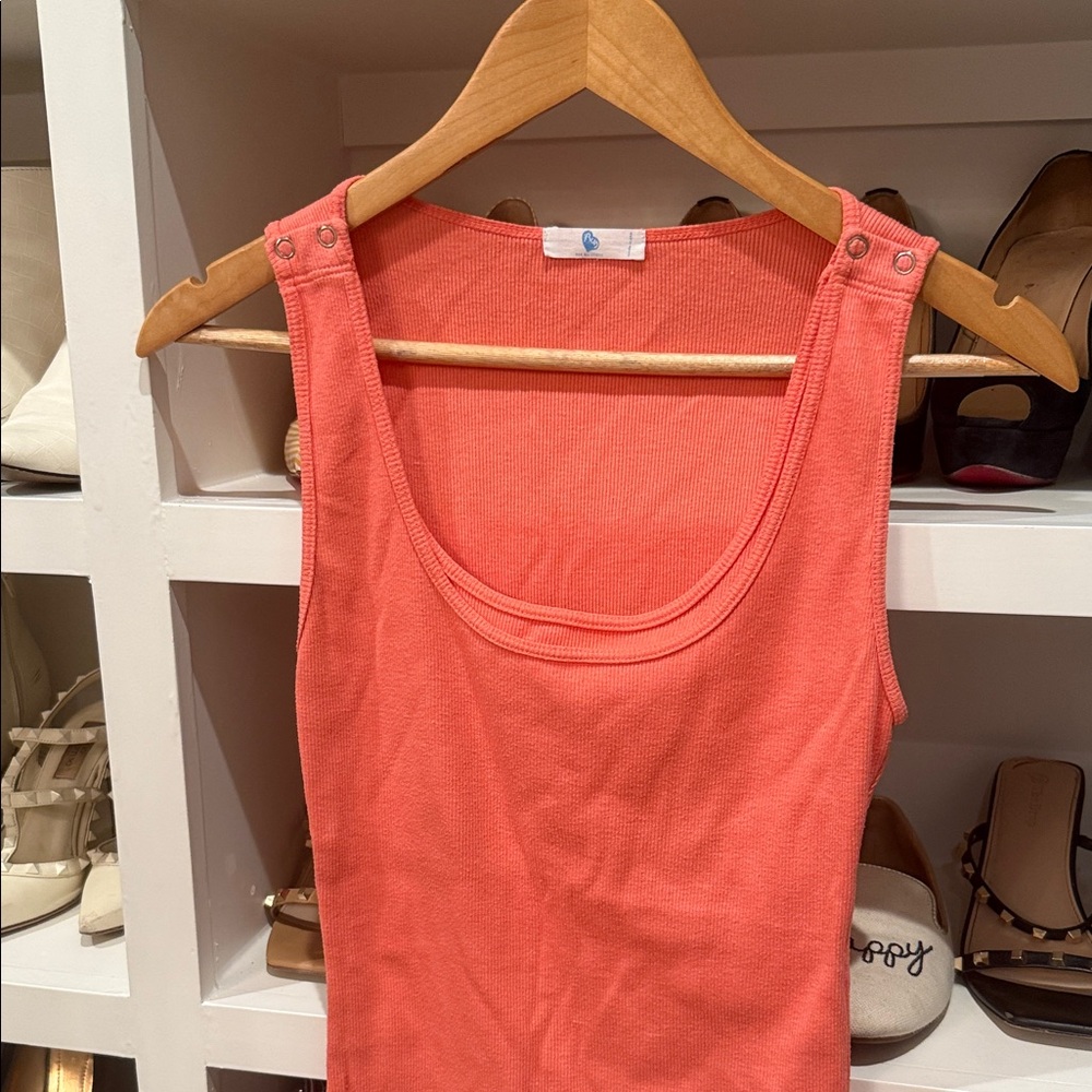Coral Sleeveless Maternity/ nursing  Top